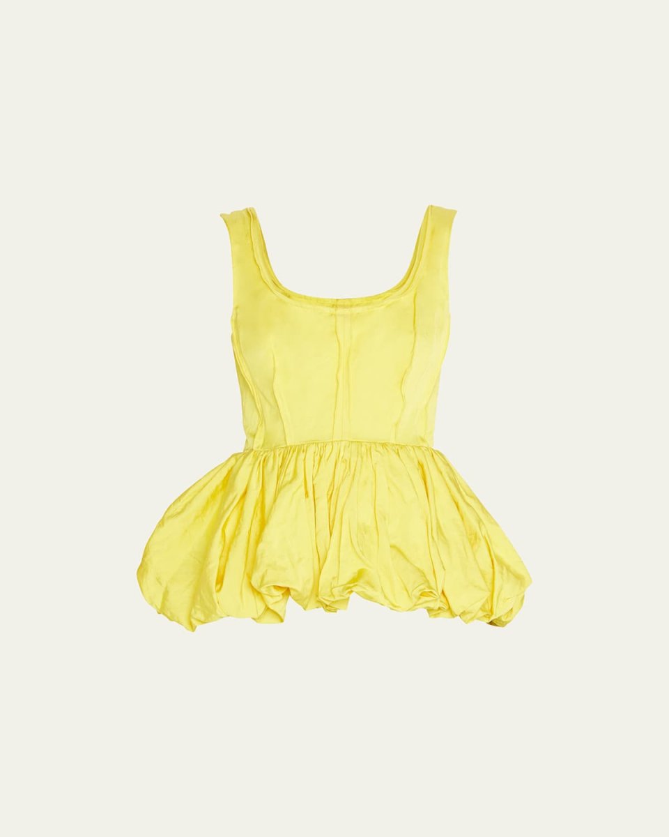 Sleeveless Balloon Peplum Top